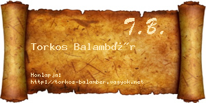 Torkos Balambér névjegykártya